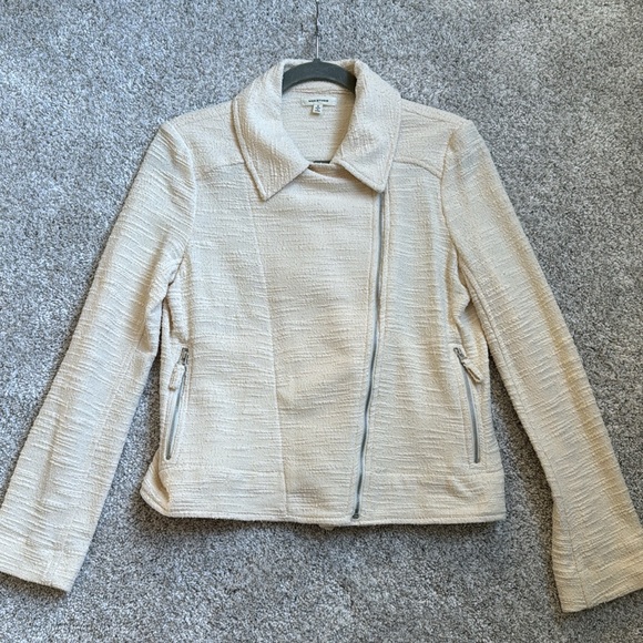 NWOT Max Studio Military Moto Asymmetrical Zip Jacket. Small - Picture 4 of 8